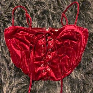 Velvet crop top (xs)